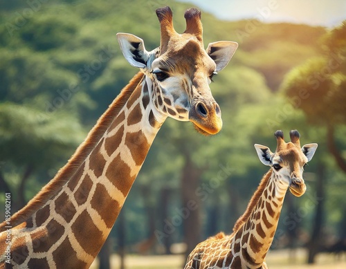 Giraffe und Tierbaby  photo