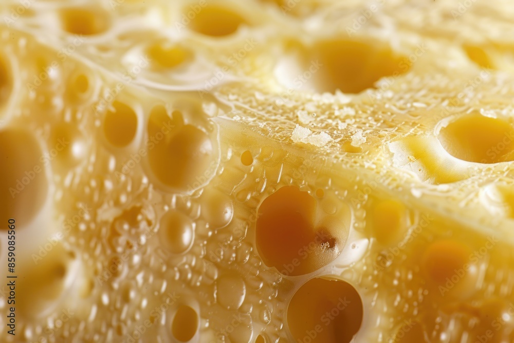 A high-resolution closeup of cheese texture A high-resolution closeup of cheese texture