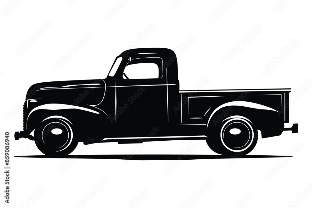 Pickup Truck car silhouette vector Pickup Truck car silhouette vector
