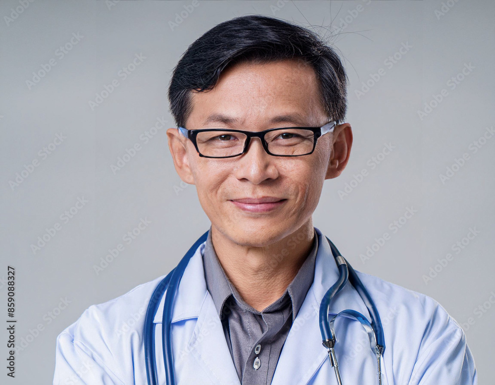 Studio Portrait of a Man Healthcare Professional in Uniform Studio Portrait of a Man Healthcare Professional in Uniform