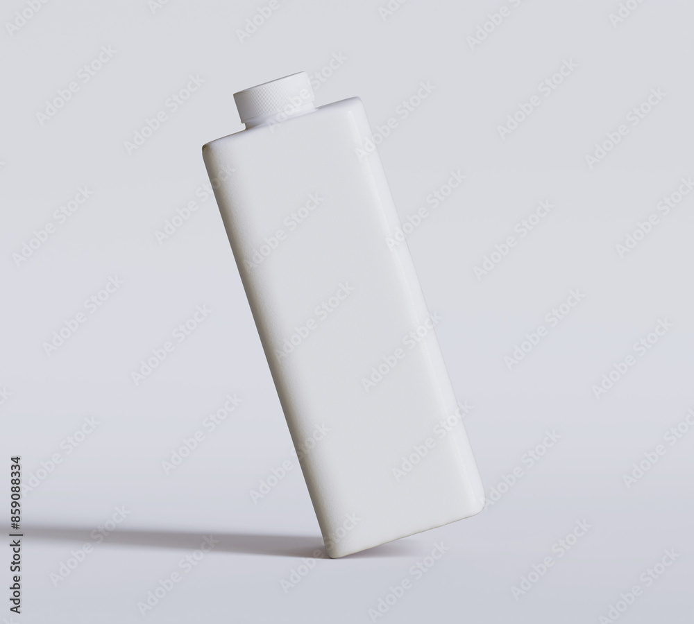 White plastic or carton pack template for beverage juice, milk Packaging. 3D illustration White plastic or carton pack template for beverage juice, milk Packaging. 3D illustration