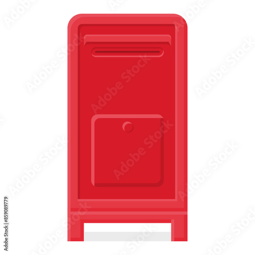 Communication Tool Red Mailbox Illustration