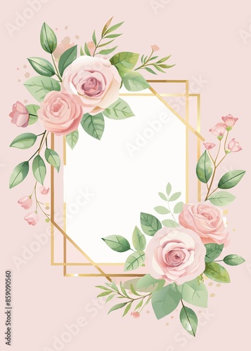 Elegant Floral Invitation Template with Light Background for Events