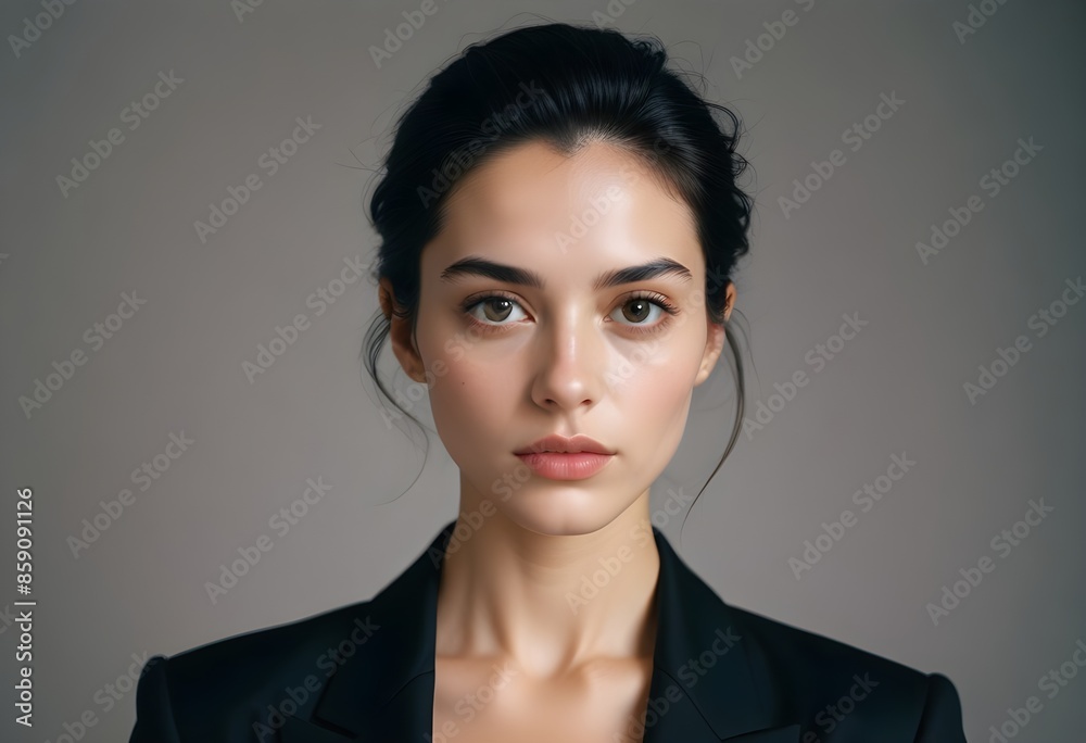 Beautiful elegant woman front view photo Beautiful elegant woman front view photo