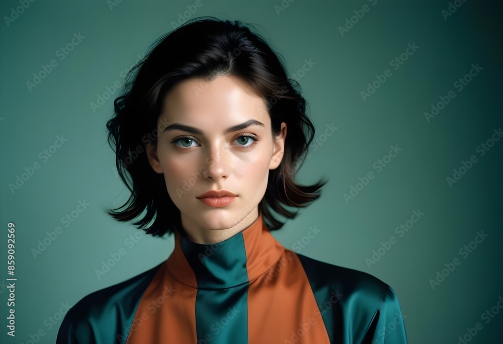 Beautiful elegant woman front view photo Beautiful elegant woman front view photo
