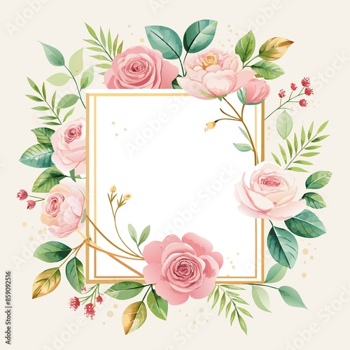 Elegant Floral Invitation Template with Light Background for Events