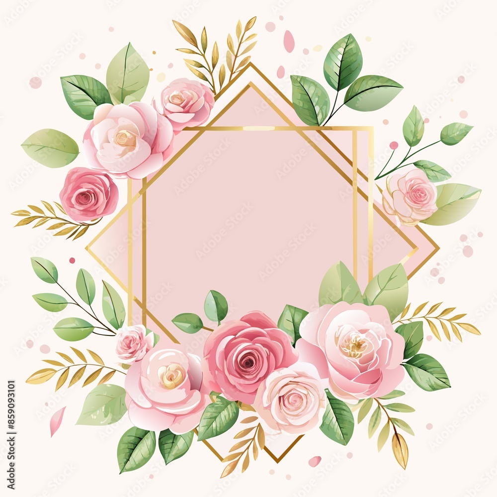 Elegant Floral Invitation Template with Light Background for Events