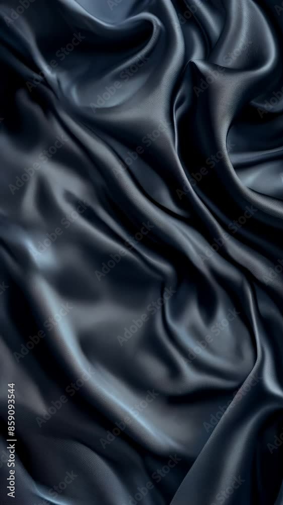 Luxurious dark silk fabric in slow motion, elegant folds and soft texture, suitable for backgrounds and design projects Luxurious dark silk fabric in slow motion, elegant folds and soft texture, suitable for backgrounds and design projects
