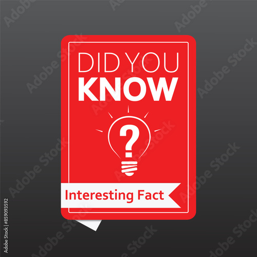 vector did you know interesting fact Illustration
