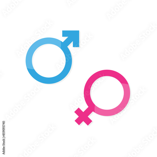 vector male female icon flat design 