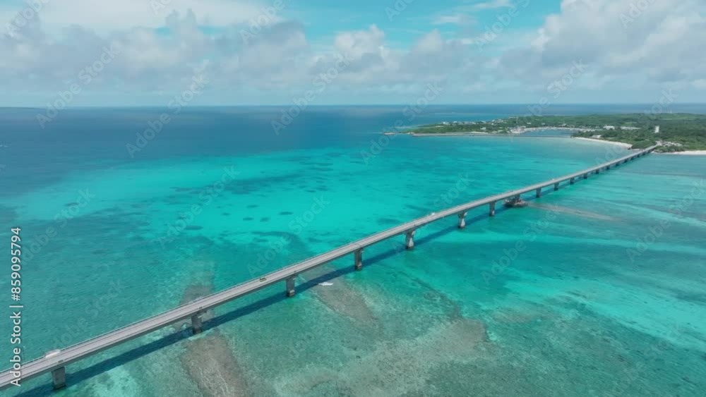 宮古島　池間島　池間大橋　ドローン　空撮　４K
高画質　広告　素材