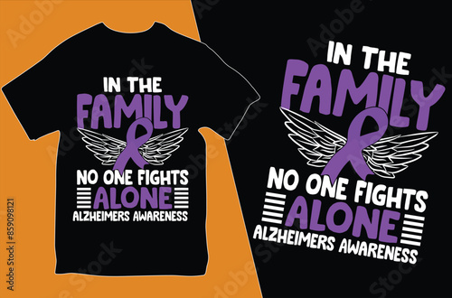 Alzheimer's Mental Health T Shirt Design.