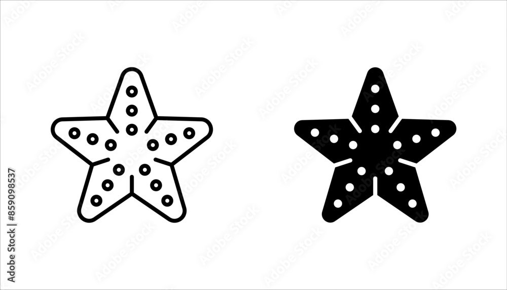 Starfish vector set for summer design elements vector illustration on white background. Starfish vector set for summer design elements vector illustration on white background.