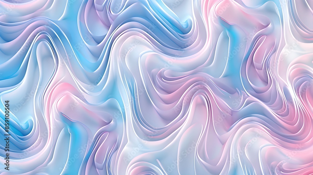 Fototapeta premium Abstract Pink And Blue Wavy Digital Pattern
