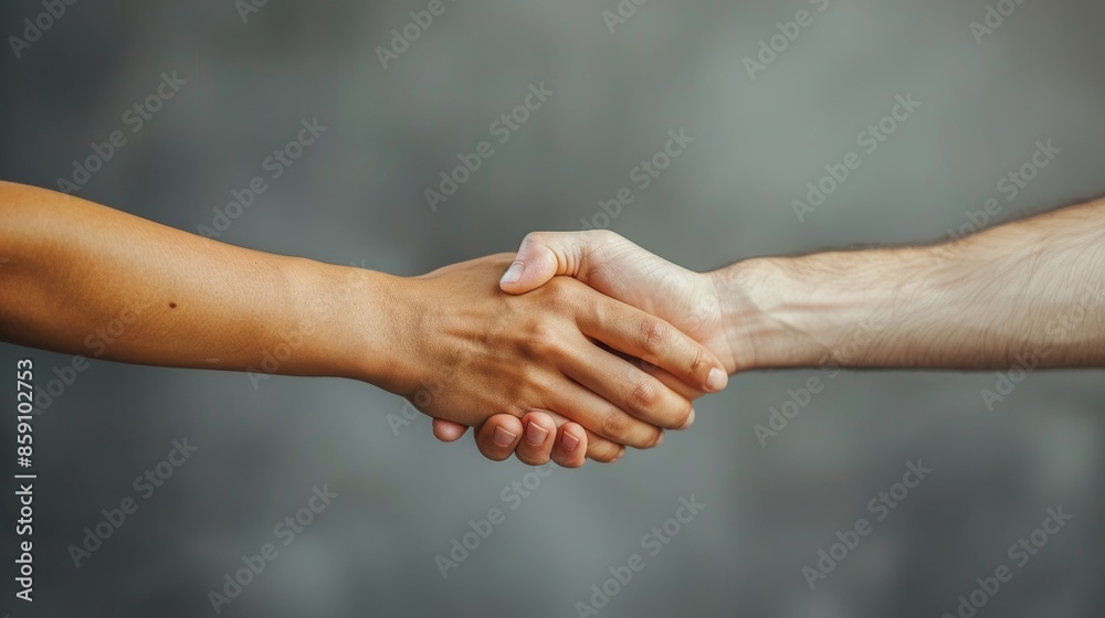 handshake on gray background ai generated handshake on gray background ai generated