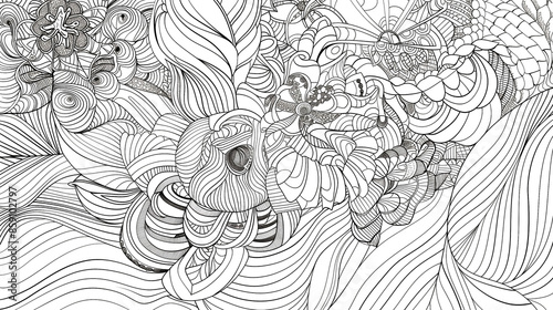 Wallpaper Mural Adult colouring book page	
 Torontodigital.ca