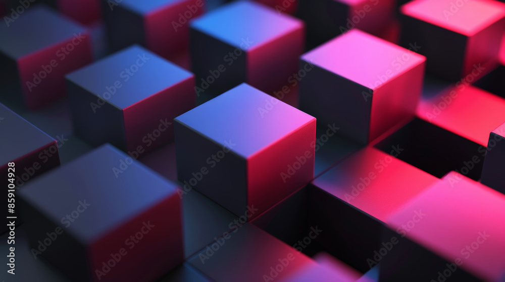 Digital style background with smooth 3d cubes, dark matte pastel colors, aesthetic business concept. Generative AI Digital style background with smooth 3d cubes, dark matte pastel colors, aesthetic business concept. Generative AI