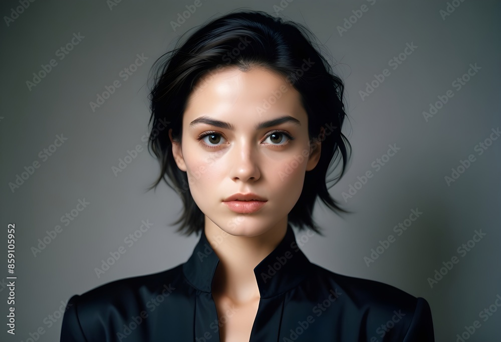 Beautiful elegant woman front view photo Beautiful elegant woman front view photo