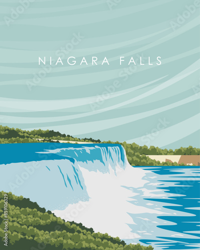Niagara Falls travel poster
