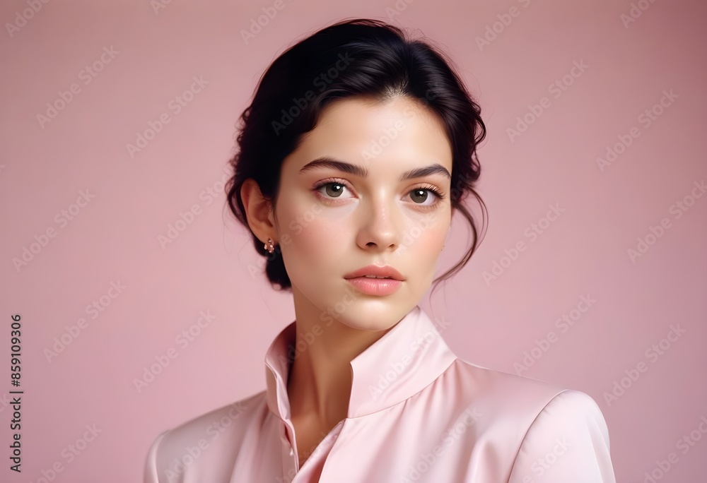 Beautiful elegant woman front view photo Beautiful elegant woman front view photo