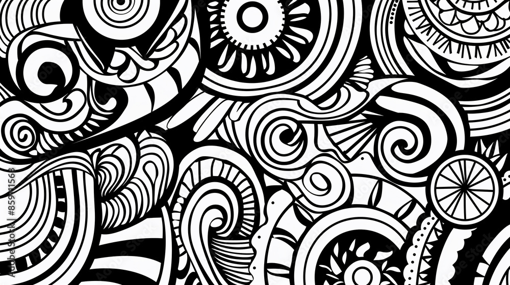 Adult colouring book page Adult colouring book page
