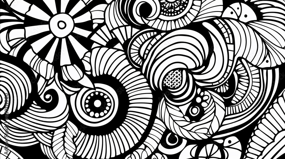 Adult colouring book page