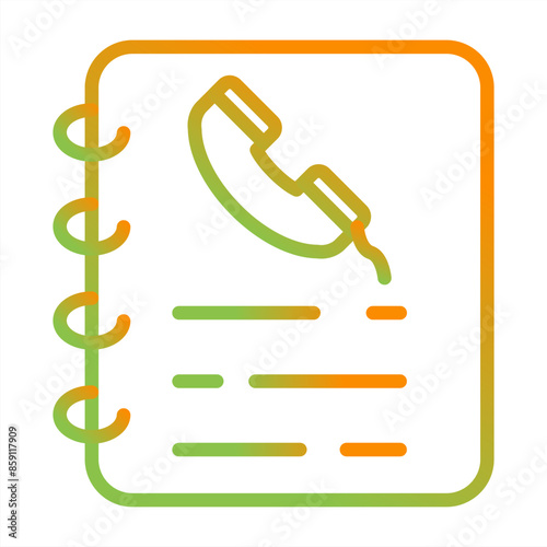 Phone Book Vector Icon