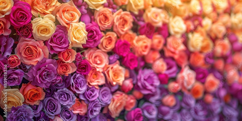 A Colorful Cascade of Roses A Colorful Cascade of Roses