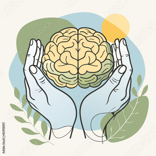 hands on brain mental health day
