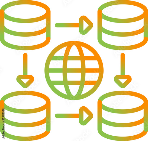 CDN (Content Delivery Netw Vector Icon