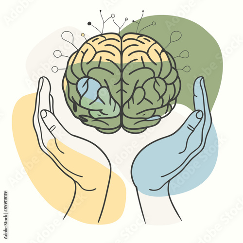 hands on brain mental health day