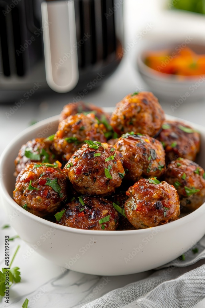 Instant Pot Glazed Meatballs With Parsley Garnish Instant Pot Glazed Meatballs With Parsley Garnish
