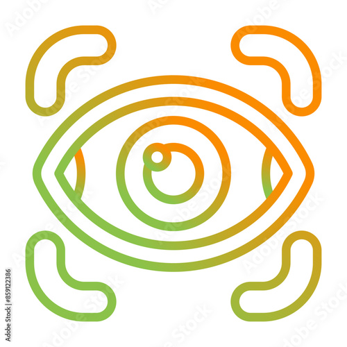 Retinal Scanner Vector Icon