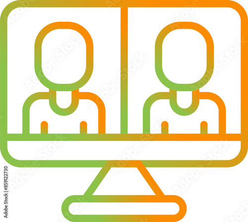 Video Conferencing Vector Icon