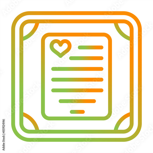 Love poem in a frame Vector Icon