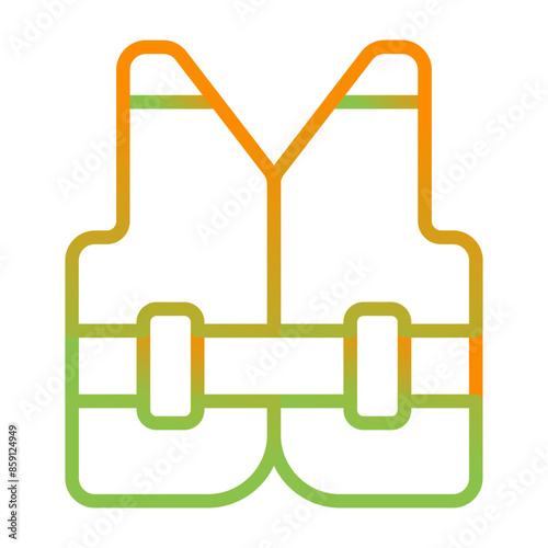 Reflective vest Vector Icon