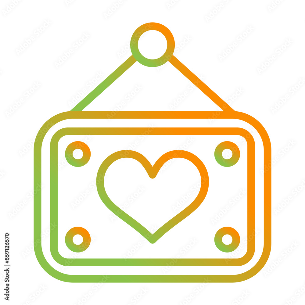 Romantic Photo Frame Vector Icon Romantic Photo Frame Vector Icon