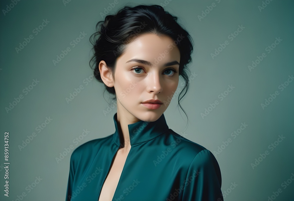 Beautiful elegant woman front view photo Beautiful elegant woman front view photo