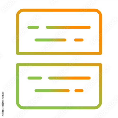 Document Split Vector Icon