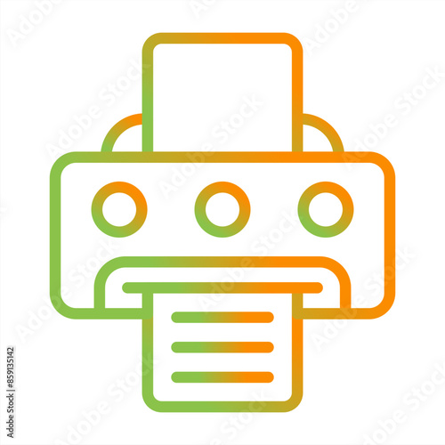 Document Print Vector Icon