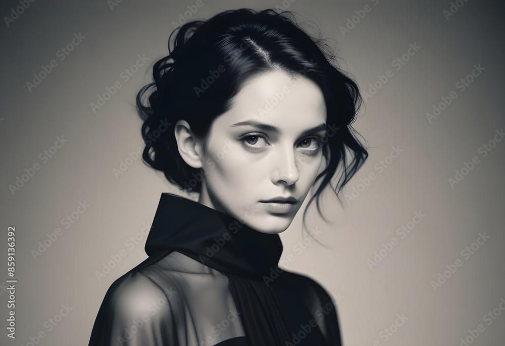 Beautiful elegant woman front view photo Beautiful elegant woman front view photo