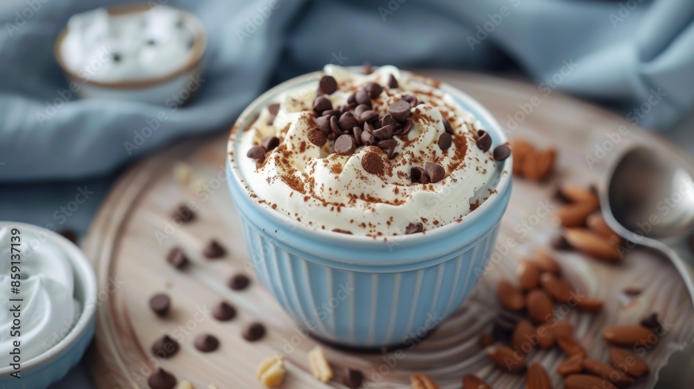 Cup of Dessert with Whipped Cream and Chocolate Chips Cup of Dessert with Whipped Cream and Chocolate Chips