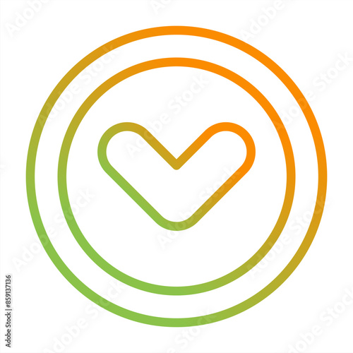 Angle Down Vector Icon