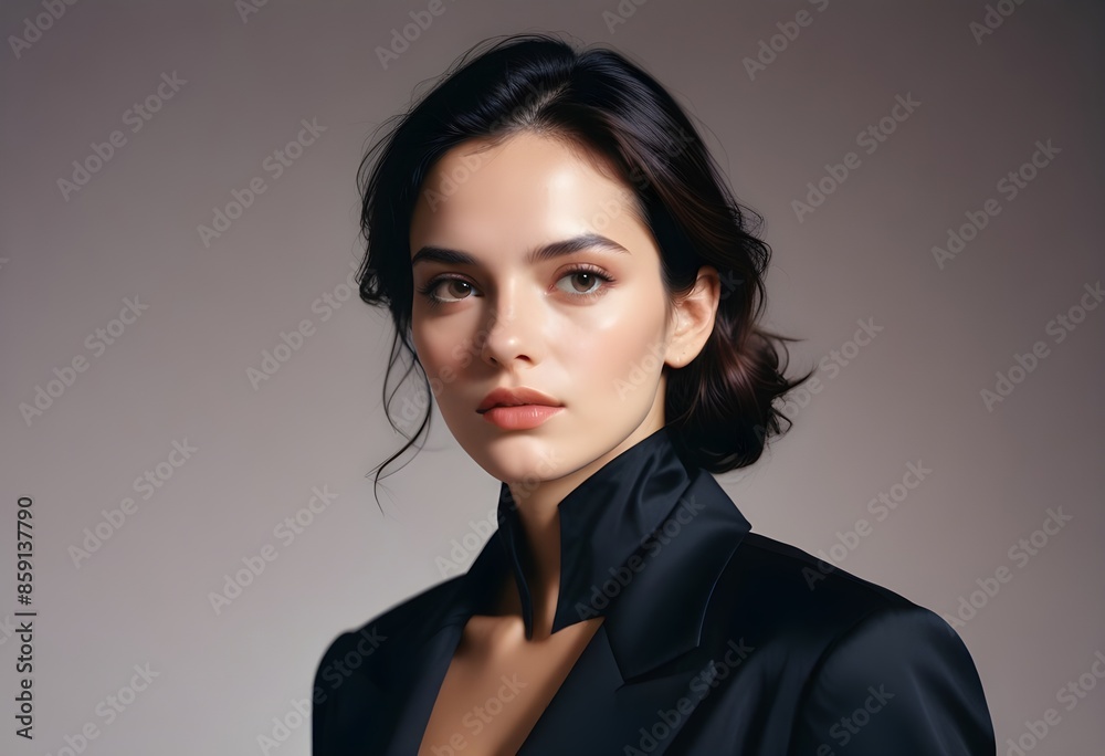 Beautiful elegant woman front view photo Beautiful elegant woman front view photo