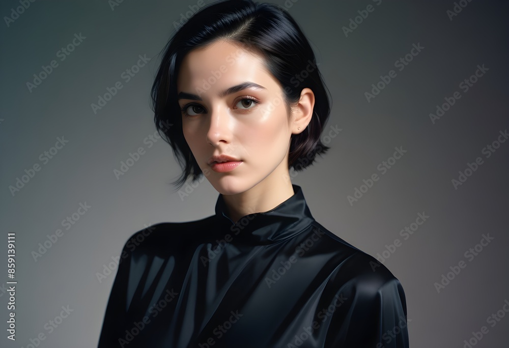 Beautiful elegant woman front view photo Beautiful elegant woman front view photo