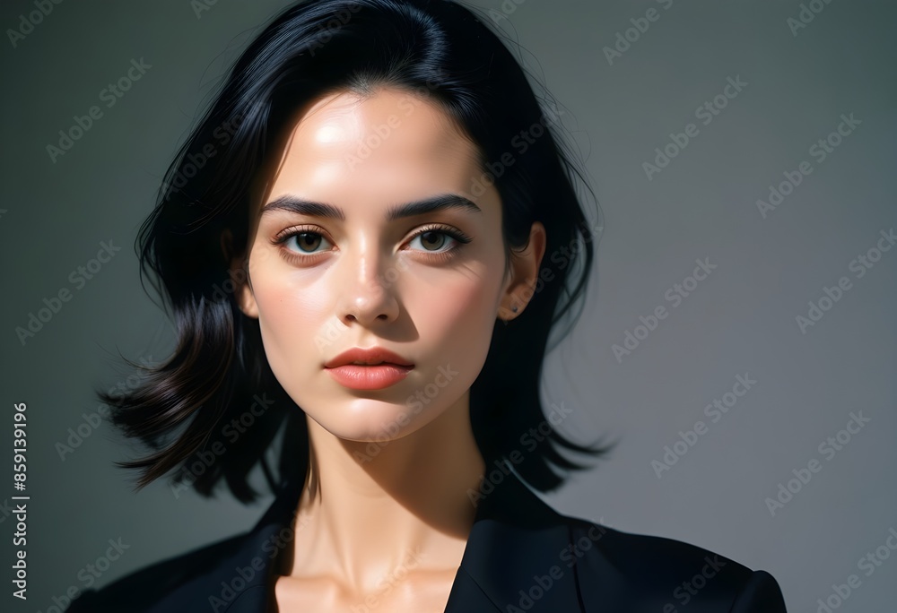 Beautiful elegant woman front view photo Beautiful elegant woman front view photo