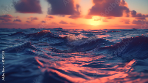 sunset over the ocean