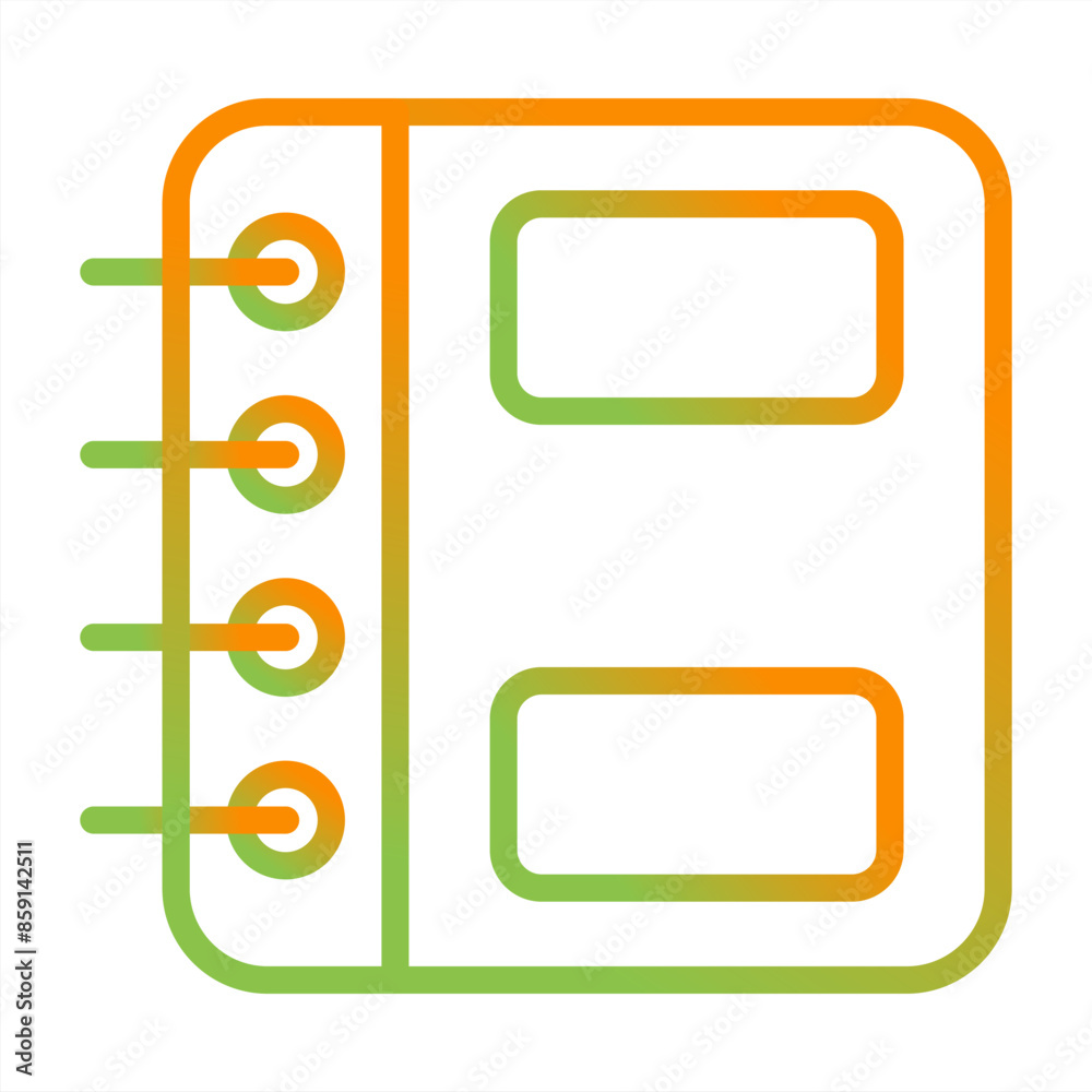 Spiral Notepad Vector Icon Spiral Notepad Vector Icon