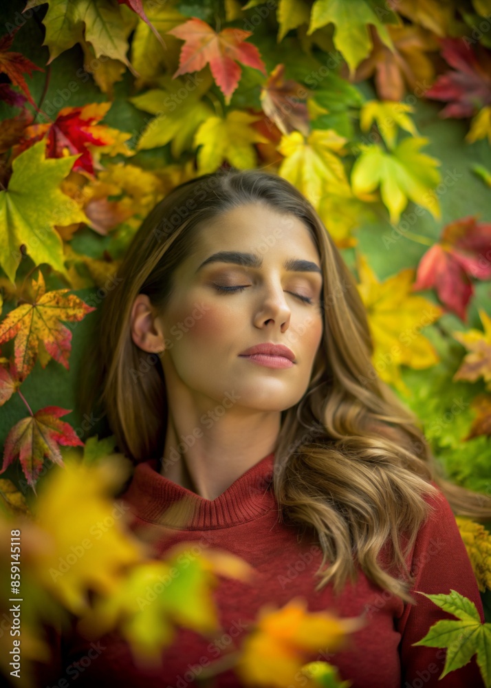 Autumn portrait of a very beautiful happy woman Autumn portrait of a very beautiful happy woman