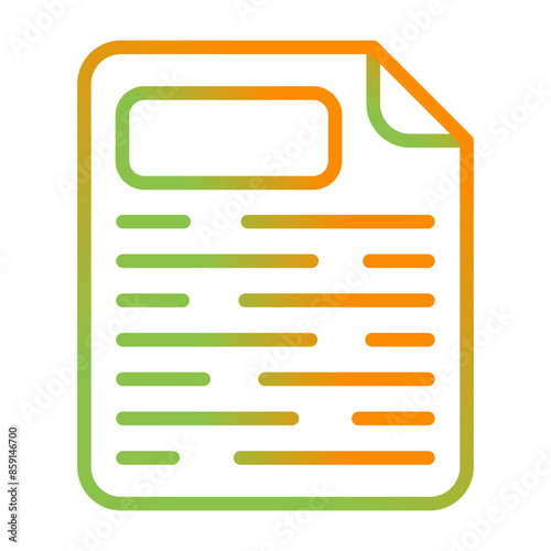 Page Facing Up Vector Icon